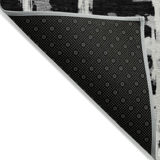 Piper Looms Chantille Stripes ACN745 Black Machine Washable Area Rug Backing Image