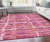 Piper Looms Chantille Stripes ACN745 Blush Machine Washable Area Rug Lifestyle Image Feature