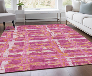 Piper Looms Chantille Stripes ACN745 Blush Machine Washable Area Rug Lifestyle Image Feature