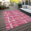 Piper Looms Chantille Stripes ACN745 Blush Machine Washable Area Rug Outdoor Lifestyle Image Feature