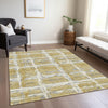 Piper Looms Chantille Stripes ACN745 Gold Machine Washable Area Rug Lifestyle Image Feature