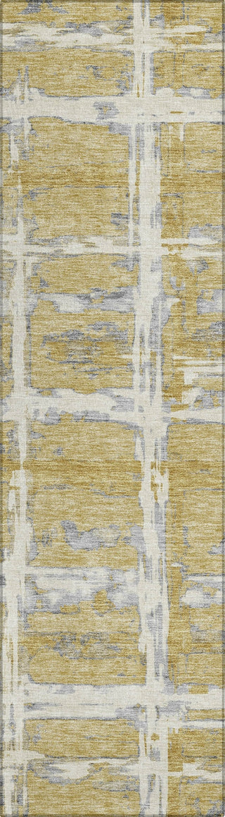 Piper Looms Chantille Stripes ACN745 Gold Machine Washable Area Rug Runner Main Image