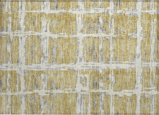 Piper Looms Chantille Stripes ACN745 Gold Machine Washable Area Rug Scatter Main Image