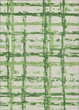 Piper Looms Chantille Stripes ACN745 Green Machine Washable Area Rug main image