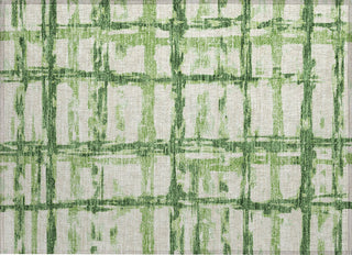 Piper Looms Chantille Stripes ACN745 Green Machine Washable Area Rug Scatter Main Image