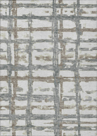 Piper Looms Chantille Stripes ACN745 Silver Machine Washable Area Rug main image