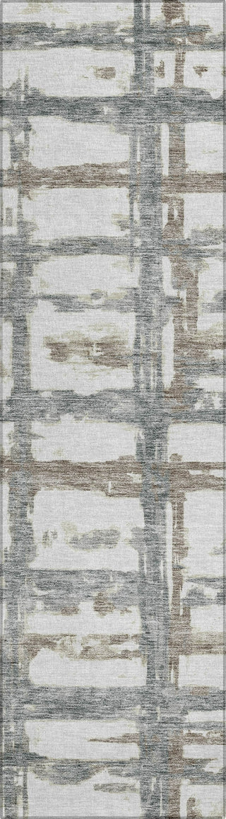 Piper Looms Chantille Stripes ACN745 Silver Machine Washable Area Rug Runner Main Image