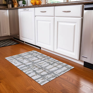 Piper Looms Chantille Stripes ACN745 Silver Machine Washable Area Rug Scatter Lifestyle Image Feature
