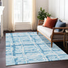 Piper Looms Chantille Stripes ACN745 Sky Machine Washable Area Rug Lifestyle Image Feature