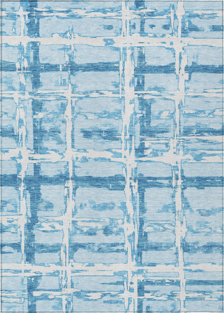 Piper Looms Chantille Stripes ACN745 Sky Machine Washable Area Rug main image