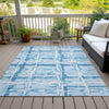 Piper Looms Chantille Stripes ACN745 Sky Machine Washable Area Rug Outdoor Lifestyle Image Feature