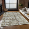 Piper Looms Chantille Stripes ACN745 Taupe Machine Washable Area Rug Lifestyle Image Feature