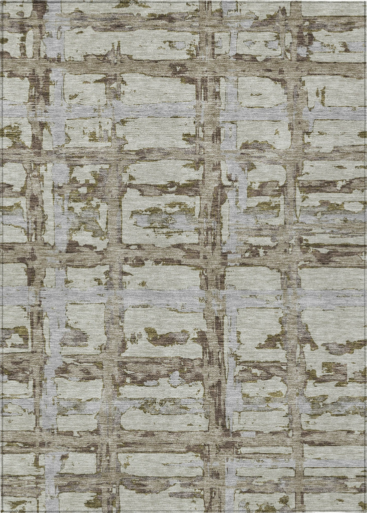 Piper Looms Chantille Stripes ACN745 Taupe Machine Washable Area Rug main image