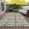 Piper Looms Chantille Stripes ACN745 Taupe Machine Washable Area Rug Outdoor Lifestyle Image Feature