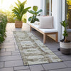 Piper Looms Chantille Stripes ACN745 Taupe Machine Washable Area Rug Runner Outdoor Lifestyle Image Feature