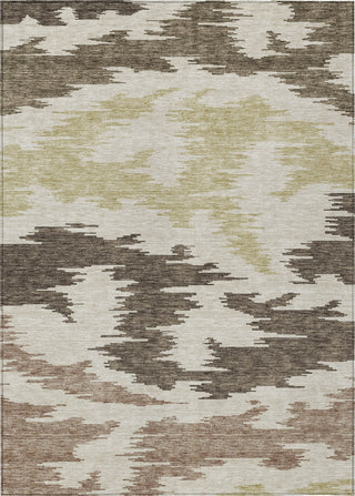 Piper Looms Chantille Abstract ACN746 Chocolate Machine Washable Area Rug main image