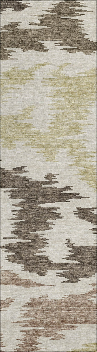 Piper Looms Chantille Abstract ACN746 Chocolate Machine Washable Area Rug Runner Main Image