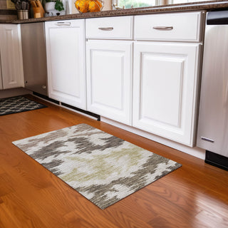 Piper Looms Chantille Abstract ACN746 Chocolate Machine Washable Area Rug Scatter Lifestyle Image Feature