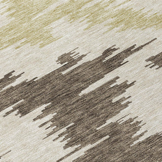 Piper Looms Chantille Abstract ACN746 Chocolate Machine Washable Area Rug Swatch Image