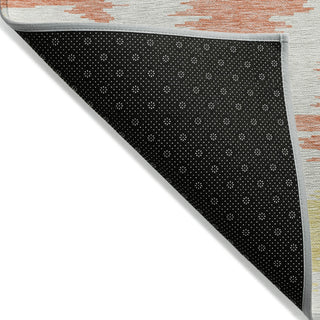 Piper Looms Chantille Abstract ACN746 Coral Machine Washable Area Rug Backing Image