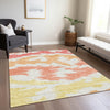 Piper Looms Chantille Abstract ACN746 Coral Machine Washable Area Rug Lifestyle Image Feature