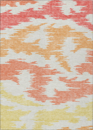 Piper Looms Chantille Abstract ACN746 Coral Machine Washable Area Rug main image