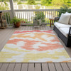 Piper Looms Chantille Abstract ACN746 Coral Machine Washable Area Rug Outdoor Lifestyle Image Feature
