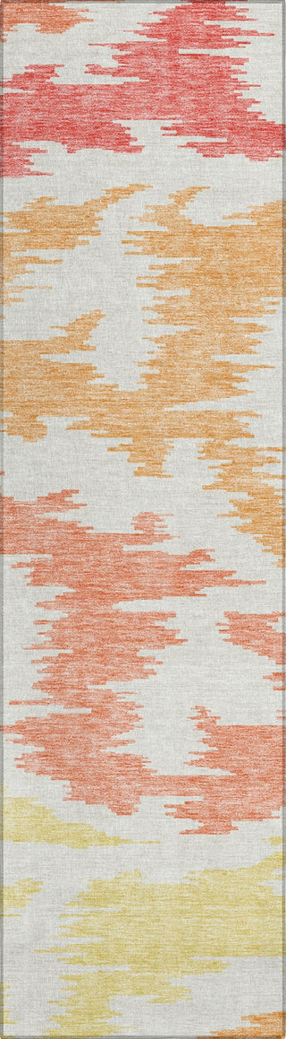 Piper Looms Chantille Abstract ACN746 Coral Machine Washable Area Rug Runner Main Image
