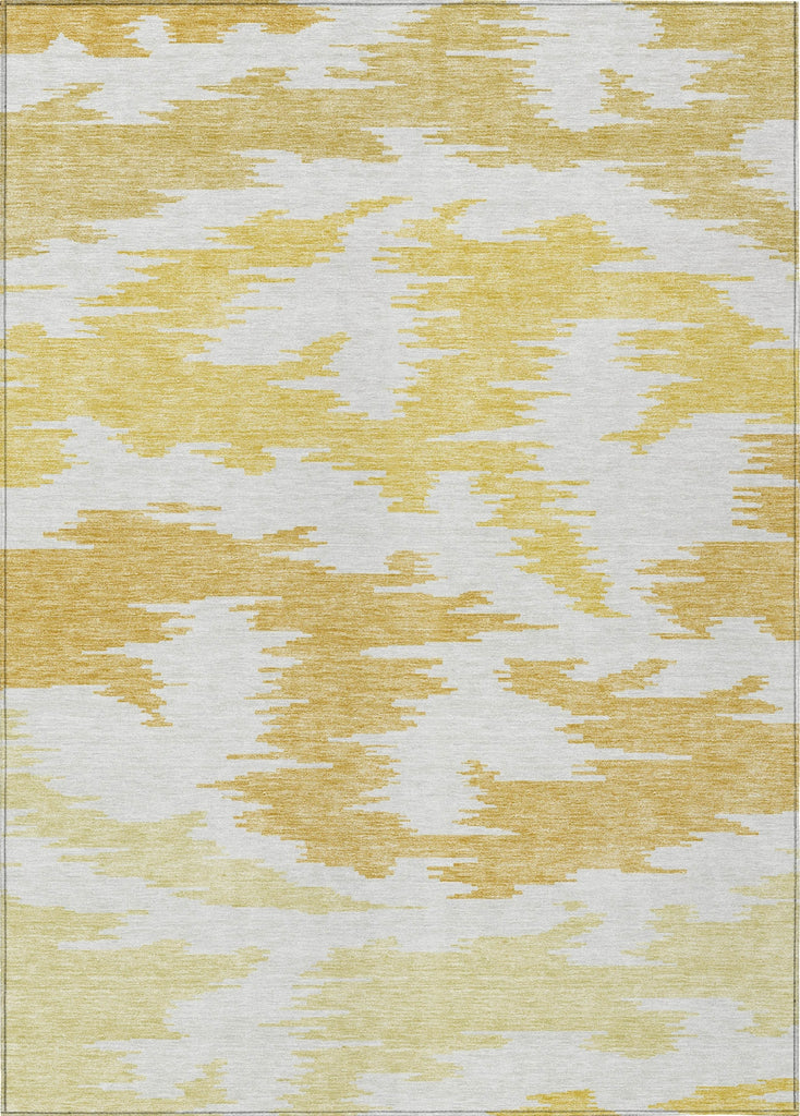 Piper Looms Chantille Abstract ACN746 Gold Machine Washable Area Rug main image
