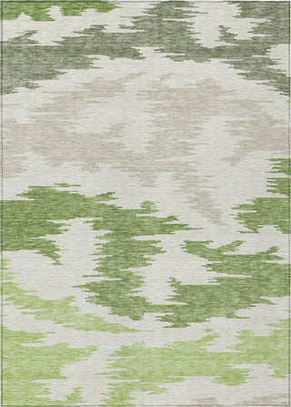 Piper Looms Chantille Abstract ACN746 Green Machine Washable Area Rug main image