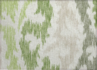 Piper Looms Chantille Abstract ACN746 Green Machine Washable Area Rug Scatter Main Image