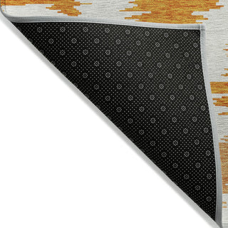 Piper Looms Chantille Abstract ACN746 Orange Machine Washable Area Rug Backing Image