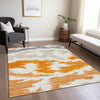 Piper Looms Chantille Abstract ACN746 Orange Machine Washable Area Rug Lifestyle Image Feature