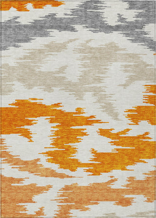Piper Looms Chantille Abstract ACN746 Orange Machine Washable Area Rug main image