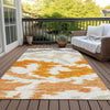 Piper Looms Chantille Abstract ACN746 Orange Machine Washable Area Rug Outdoor Lifestyle Image Feature