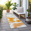 Piper Looms Chantille Abstract ACN746 Orange Machine Washable Area Rug Runner Outdoor Lifestyle Image Feature