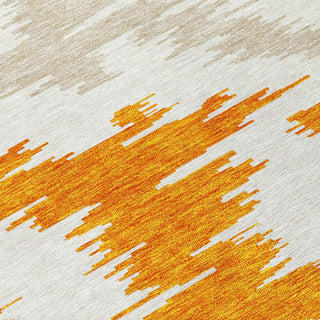 Piper Looms Chantille Abstract ACN746 Orange Machine Washable Area Rug Swatch Image