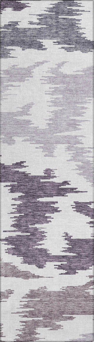 Piper Looms Chantille Abstract ACN746 Purple Machine Washable Area Rug Runner Main Image