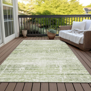 Piper Looms Chantille Modern ACN747 Aloe Machine Washable Area Rug Outdoor Lifestyle Image Feature