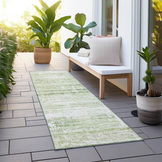 Piper Looms Chantille Modern ACN747 Aloe Machine Washable Area Rug Runner Outdoor Lifestyle Image Feature