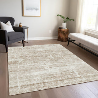 Piper Looms Chantille Modern ACN747 Beige Machine Washable Area Rug Lifestyle Image Feature