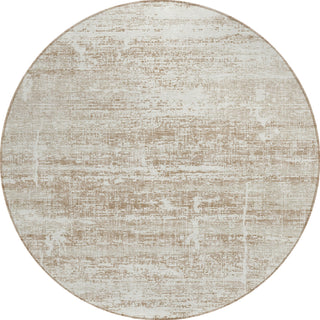 Piper Looms Chantille Modern ACN747 Beige Machine Washable Area Rug Round Main Image
