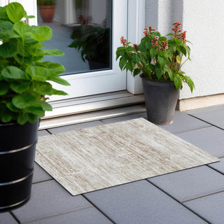 Piper Looms Chantille Modern ACN747 Beige Machine Washable Area Rug Scatter Outdoor Lifestyle Image Feature