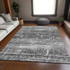 Piper Looms Chantille Modern ACN747 Black Machine Washable Area Rug Lifestyle Image Feature