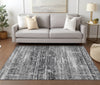 Piper Looms Chantille Modern ACN747 Black Machine Washable Area Rug Lifestyle Image Feature