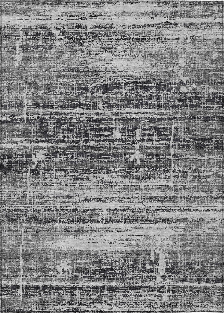 Piper Looms Chantille Modern ACN747 Black Machine Washable Area Rug main image