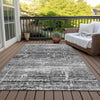 Piper Looms Chantille Modern ACN747 Black Machine Washable Area Rug Outdoor Lifestyle Image Feature