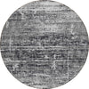 Piper Looms Chantille Modern ACN747 Black Machine Washable Area Rug Round Main Image