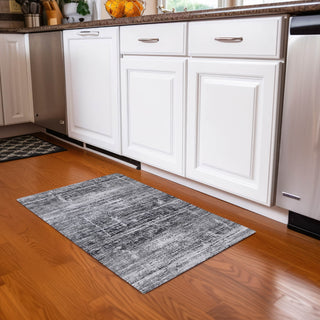 Piper Looms Chantille Modern ACN747 Black Machine Washable Area Rug Scatter Lifestyle Image Feature