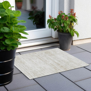 Piper Looms Chantille Modern ACN747 Ivory Machine Washable Area Rug Scatter Outdoor Lifestyle Image Feature